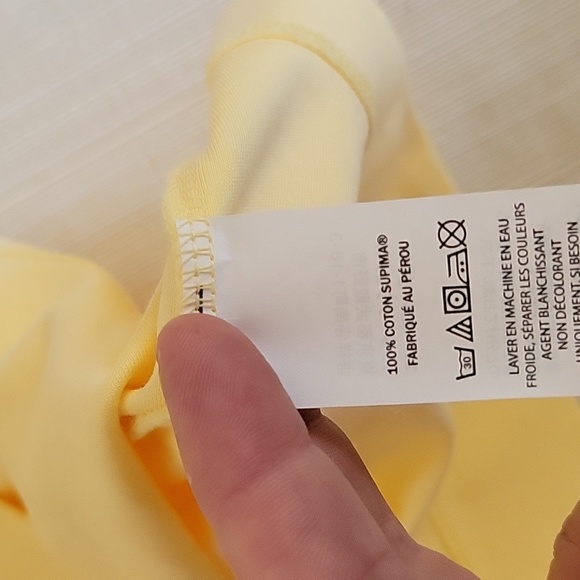 nwot L. L. Bean sz M butter yellow tunic cotton - Picture 3 of 4